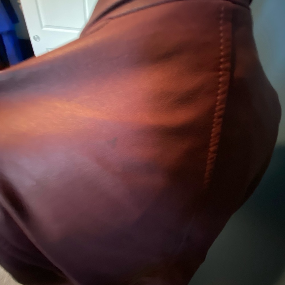 Vince leather jacket-burgundy - Picture 3 of 3